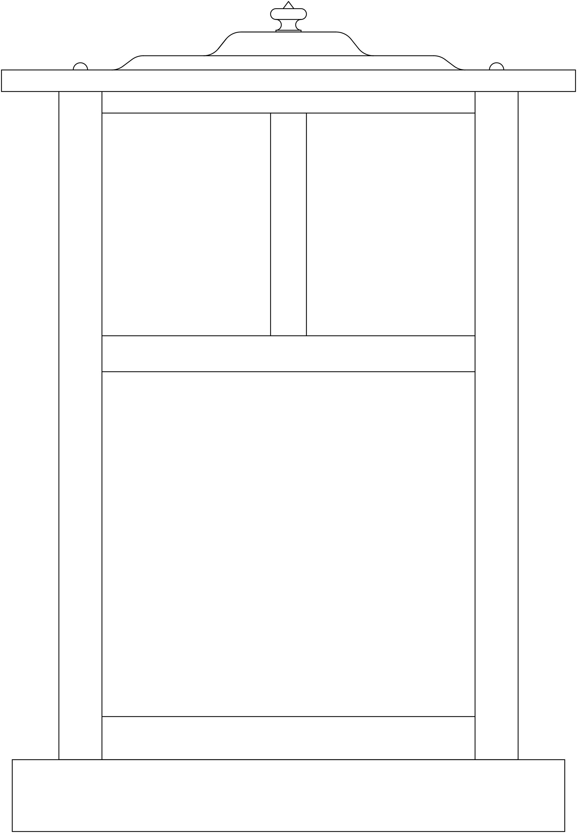10" Mission Column Mount With T-Bar Overlay