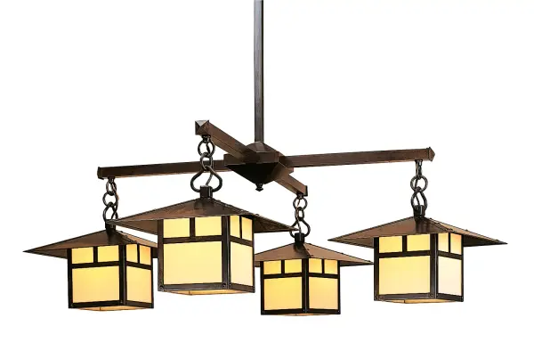 12" monterey 4 light chandelier with t-bar overlay