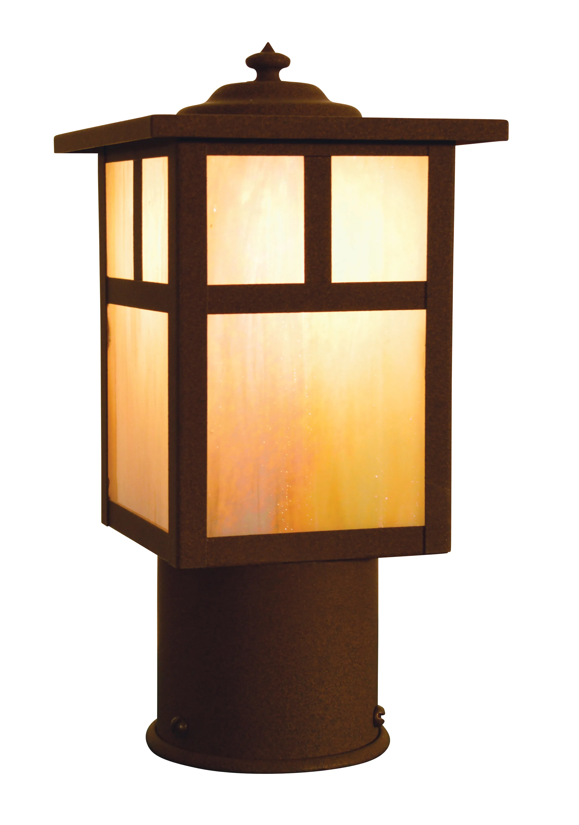 Mission 5" Post Mount Light with T-Bar Overlay