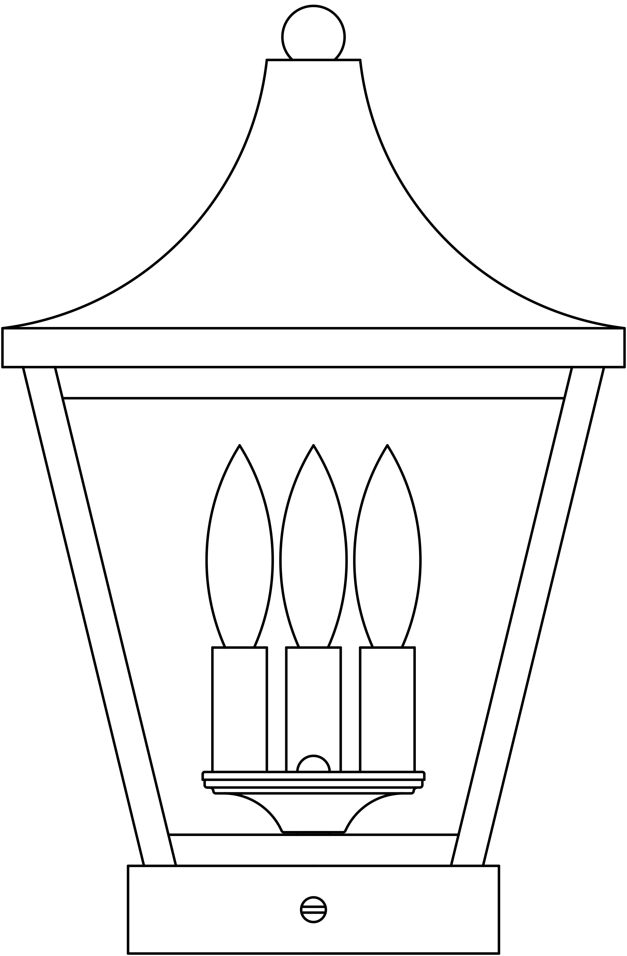 10" Nantes Column Mount
