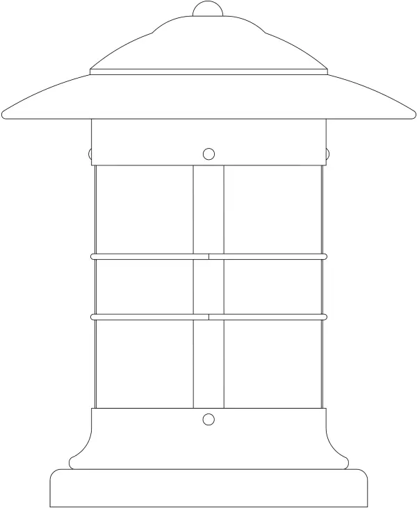 14" newport column mount