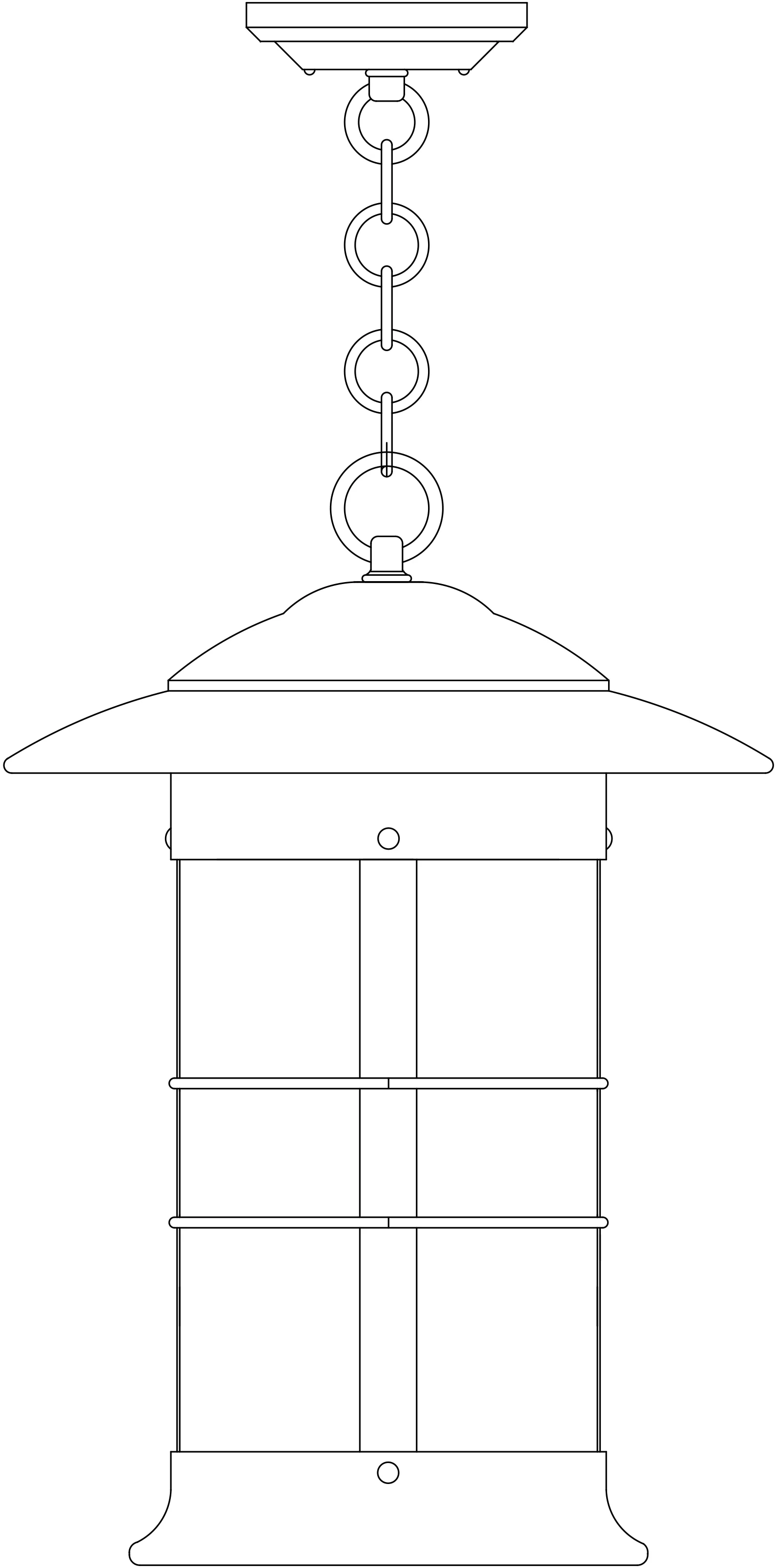 14" Newport Long Body Pendant