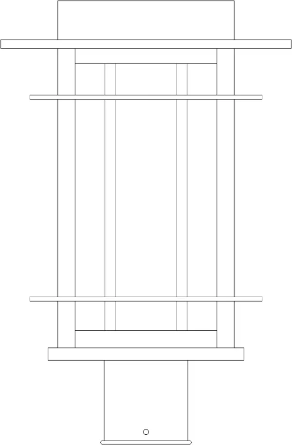 11" oak park post mount