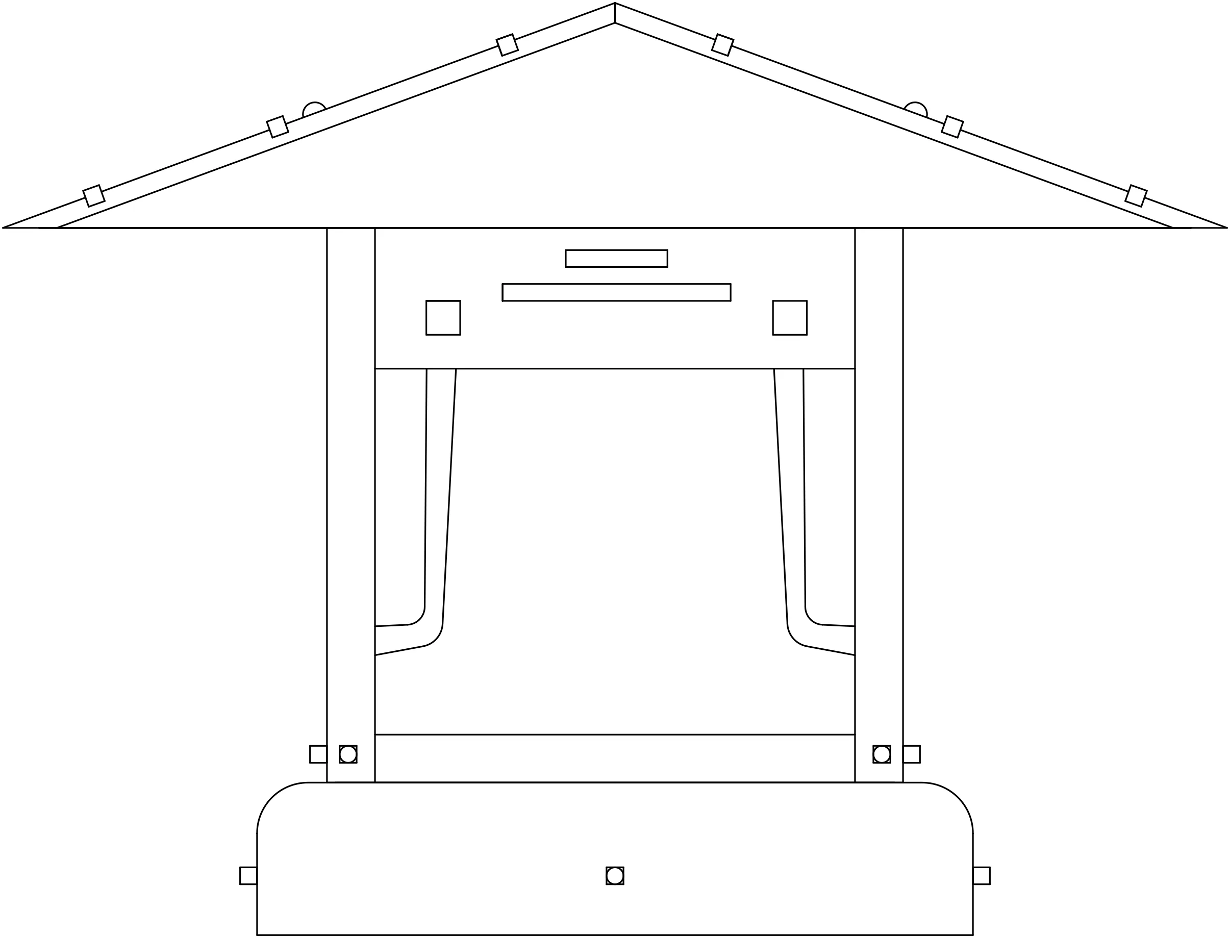 17" Pagoda Column Mount