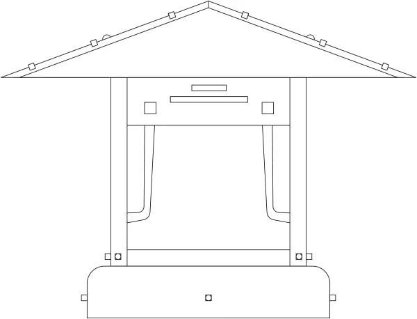 17" pagoda column mount