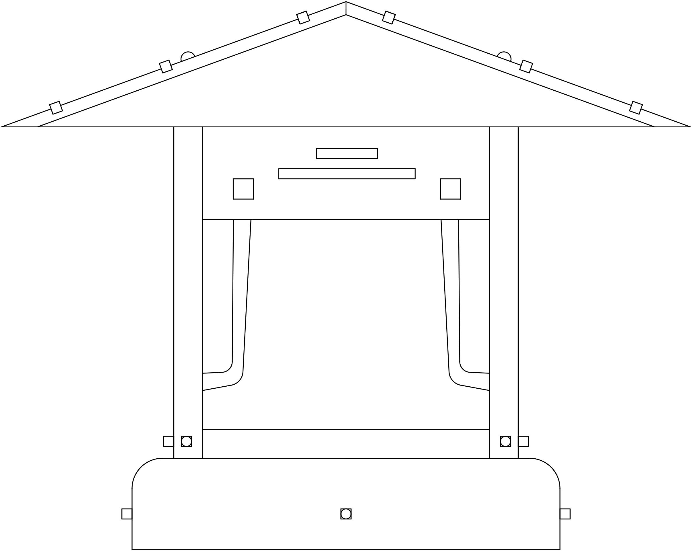 9" Pagoda Column Mount