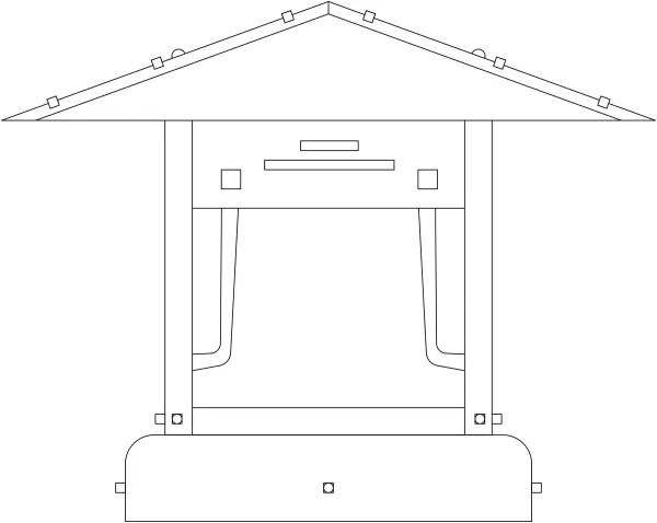 9" pagoda column mount