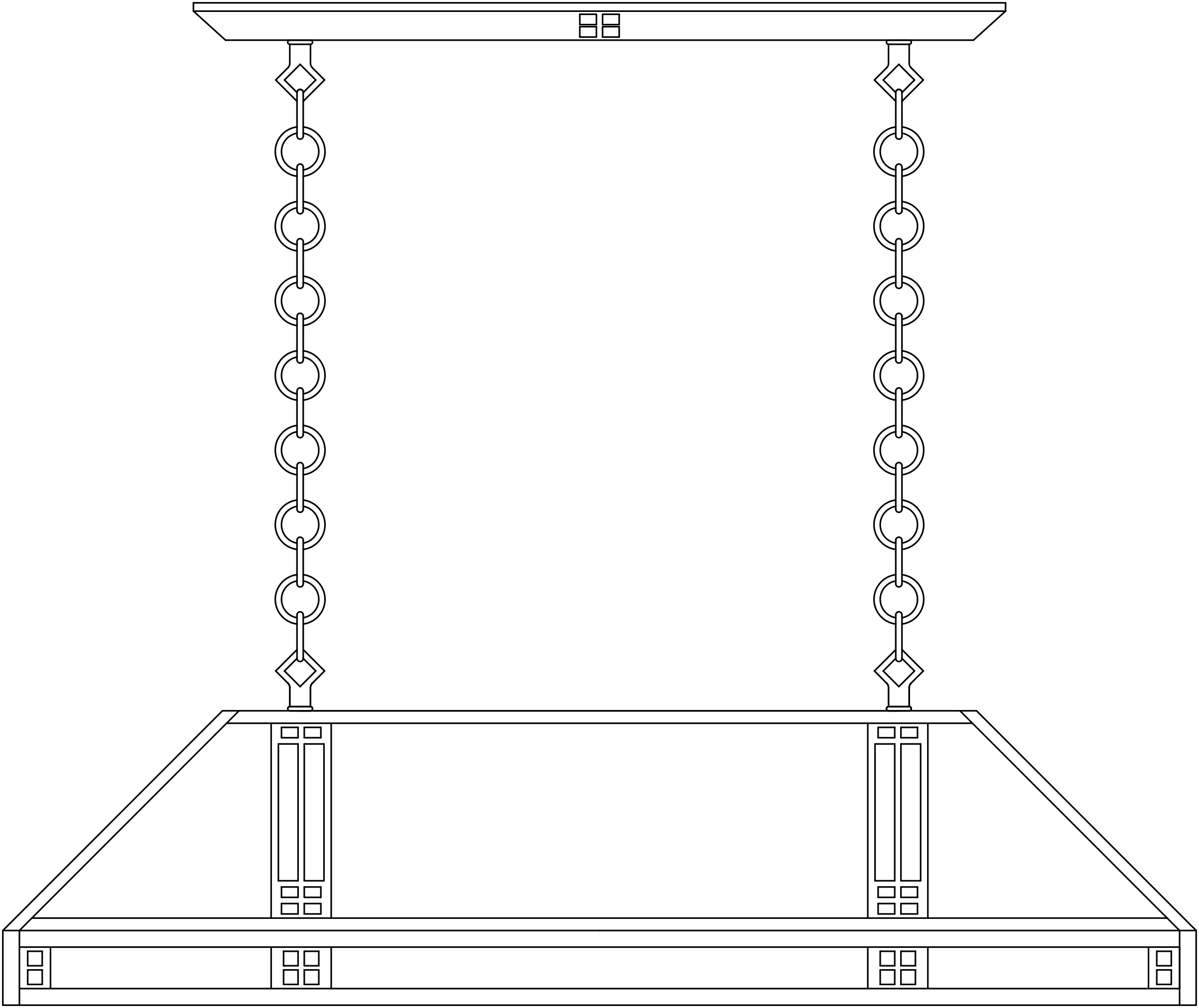 18" X 36" Prairie Hanging Pendant
