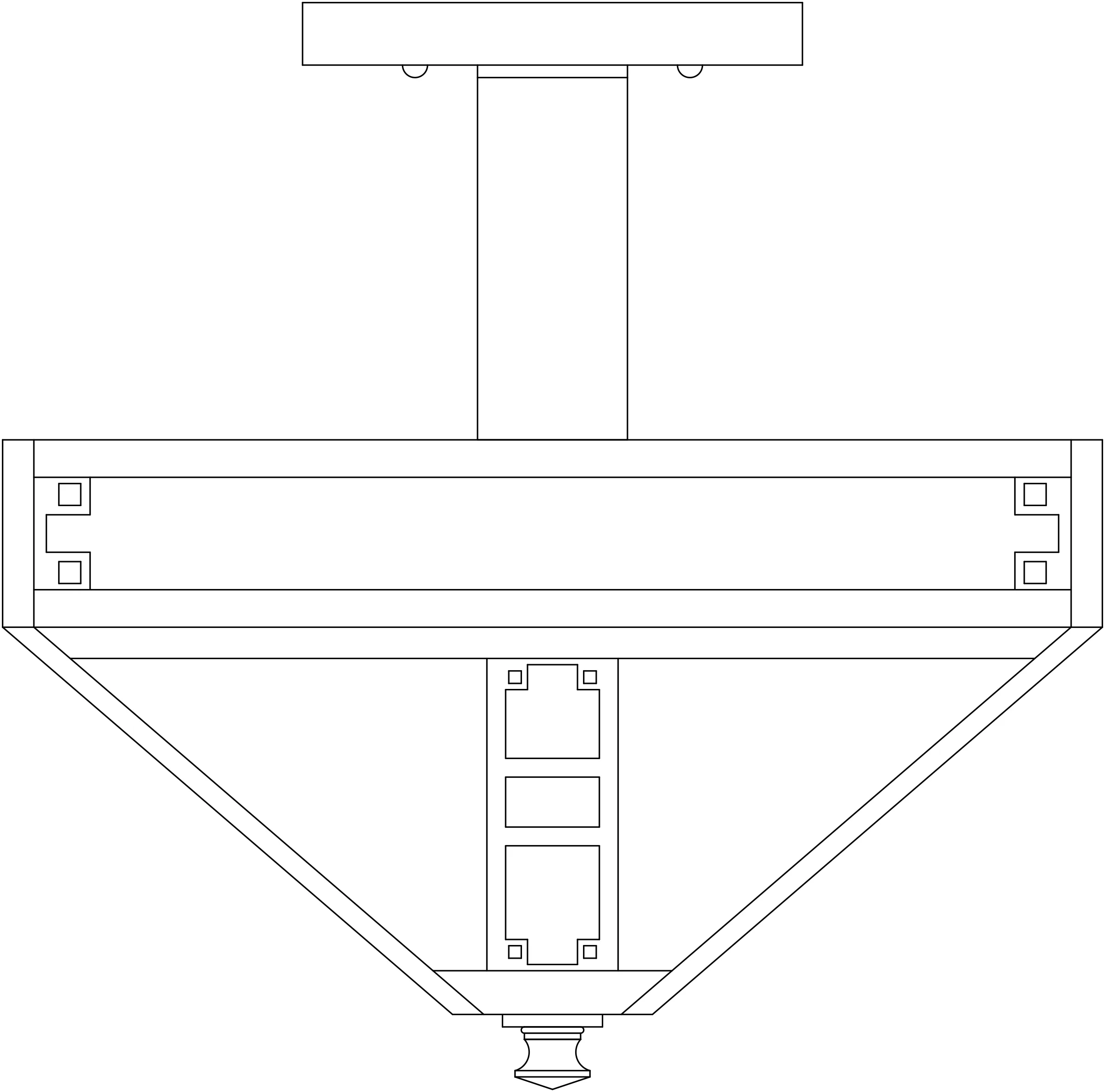 11" Pasadena Inverted Ceiling Mount With Oak Tree Filigree