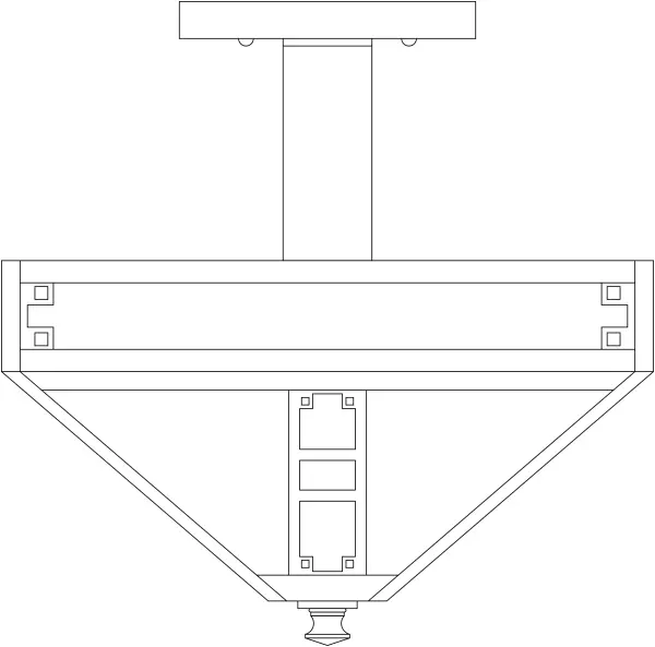 11" pasadena inverted ceiling mount with oak tree filigree