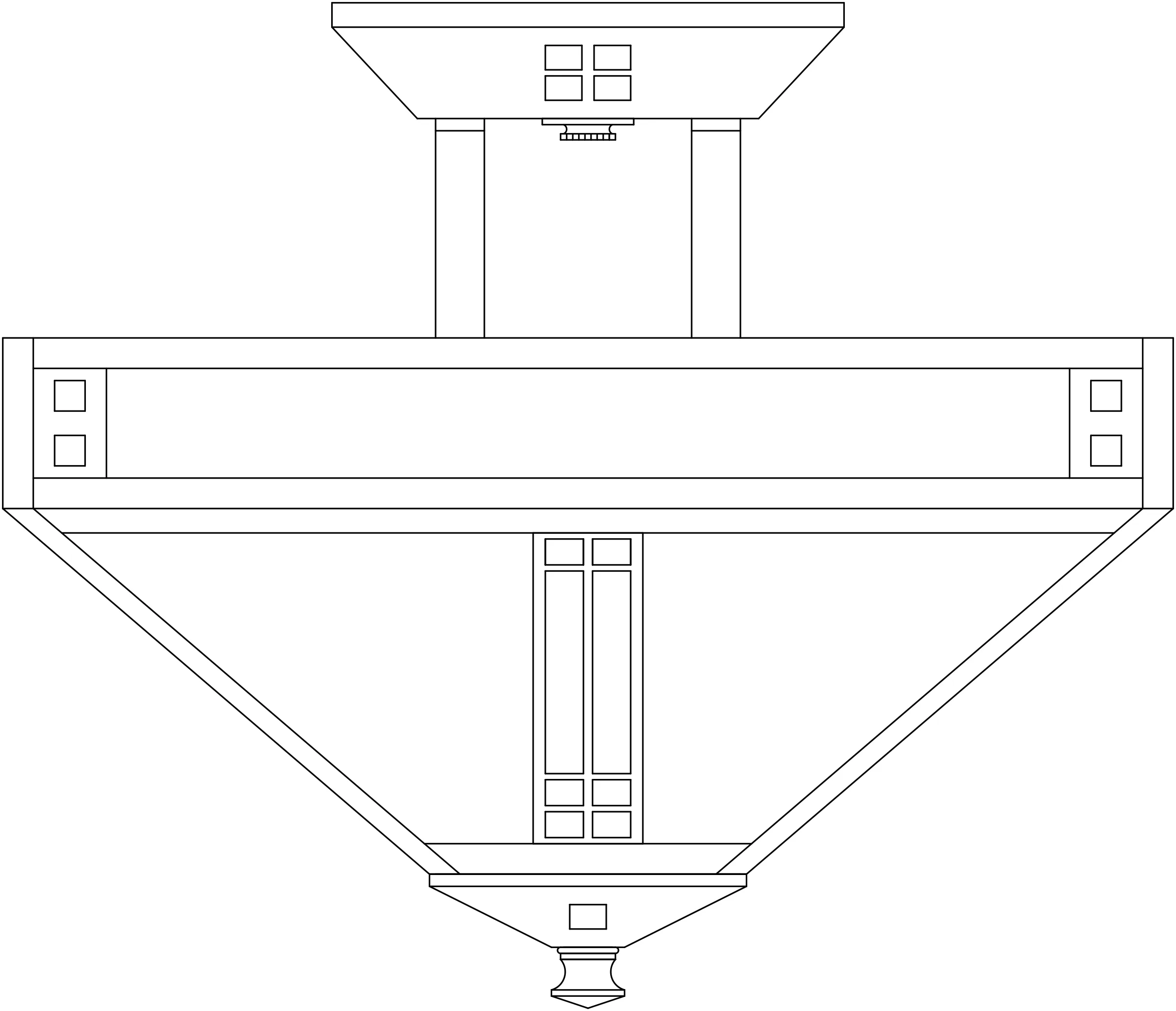 12" Prairie Inverted Ceiling Mount