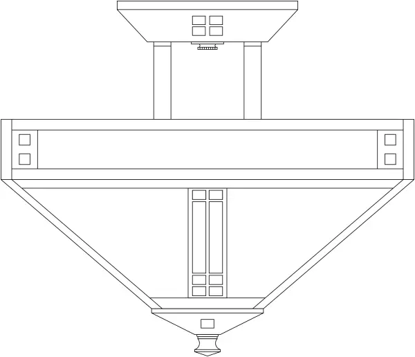 12" prairie inverted ceiling mount