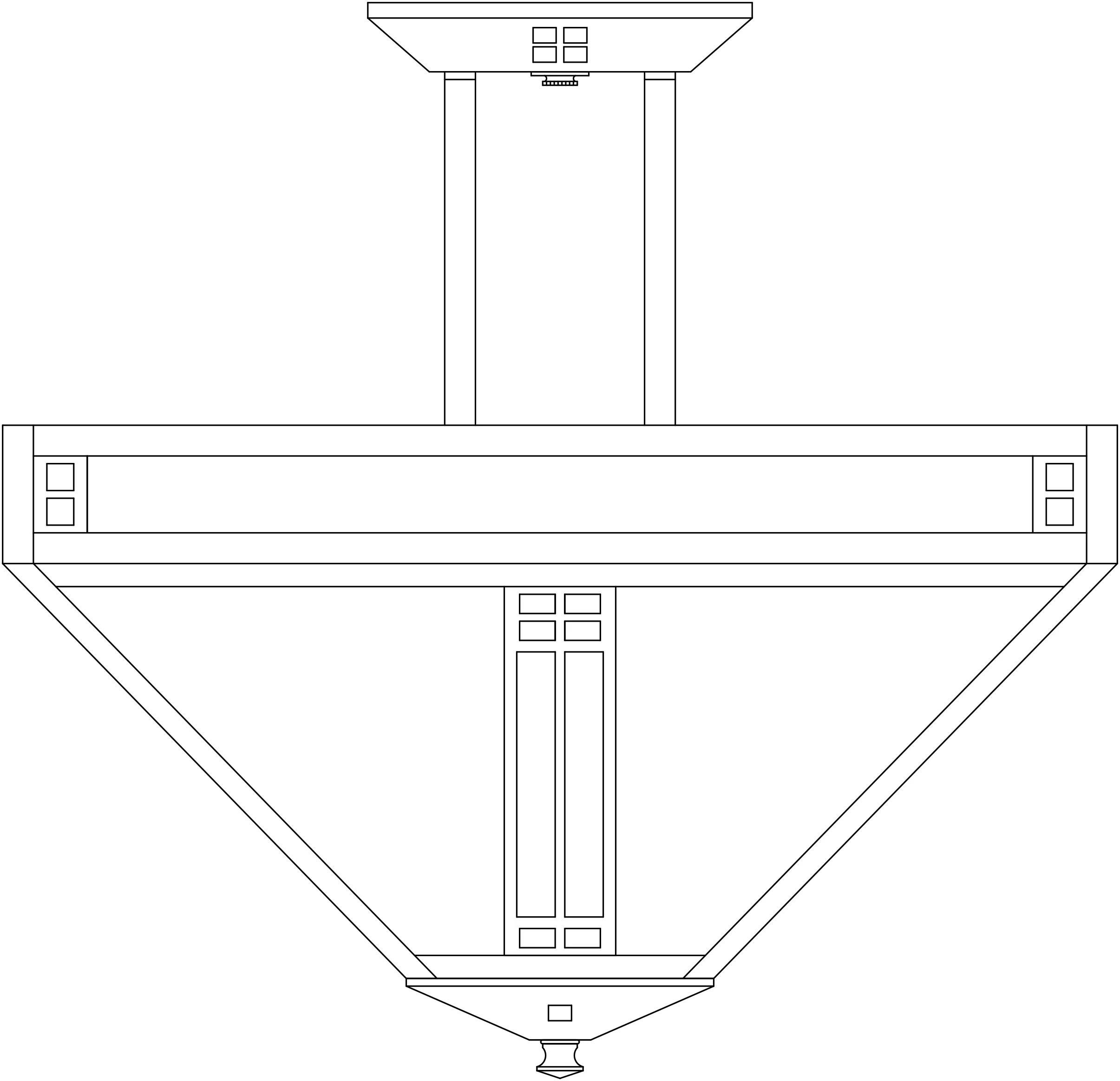 18" Prairie Inverted Ceiling Mount