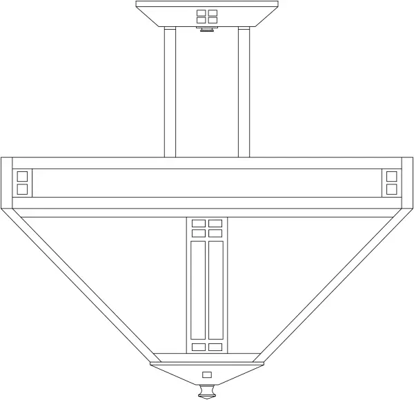 18" prairie inverted ceiling mount
