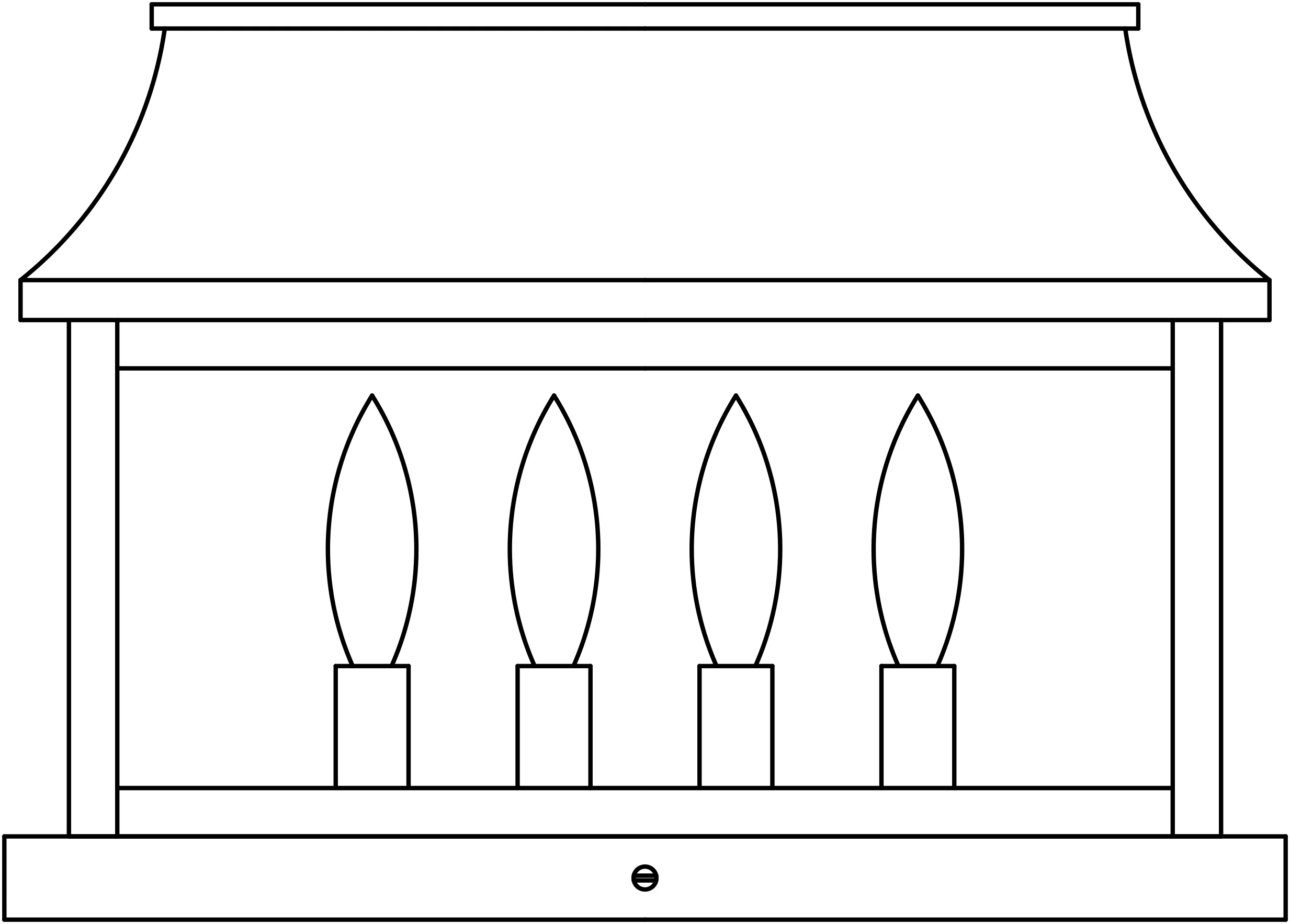 15" Providence column mount