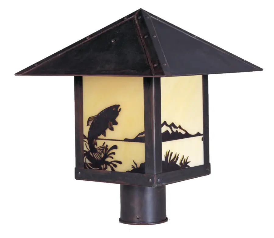 Timber Ridge 9" Post Mount with Trout Filigree