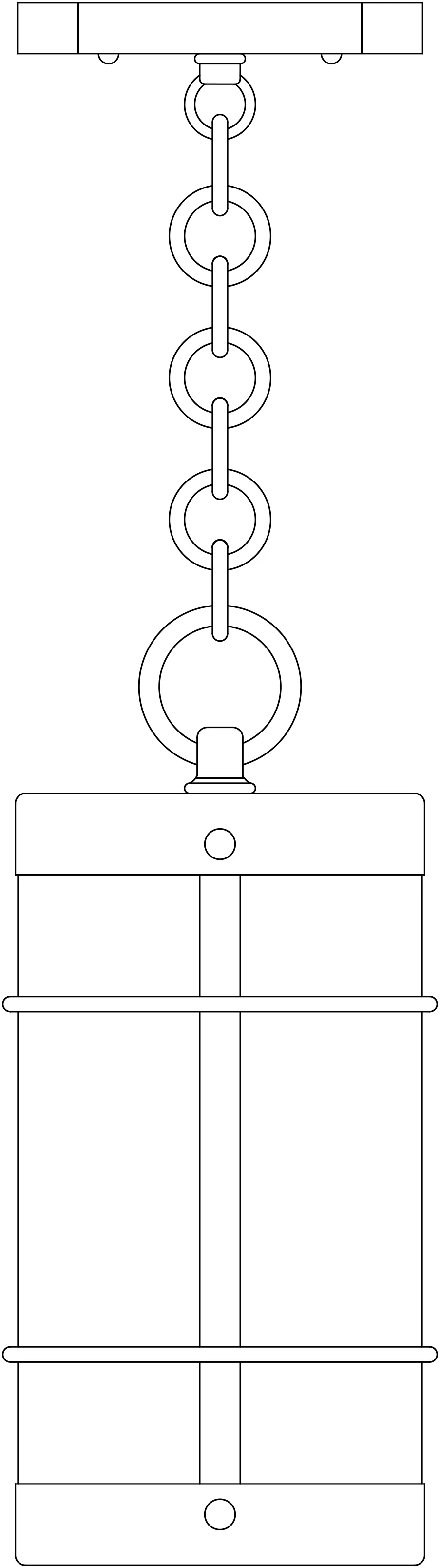 7" Valencia Pendant - No Roof