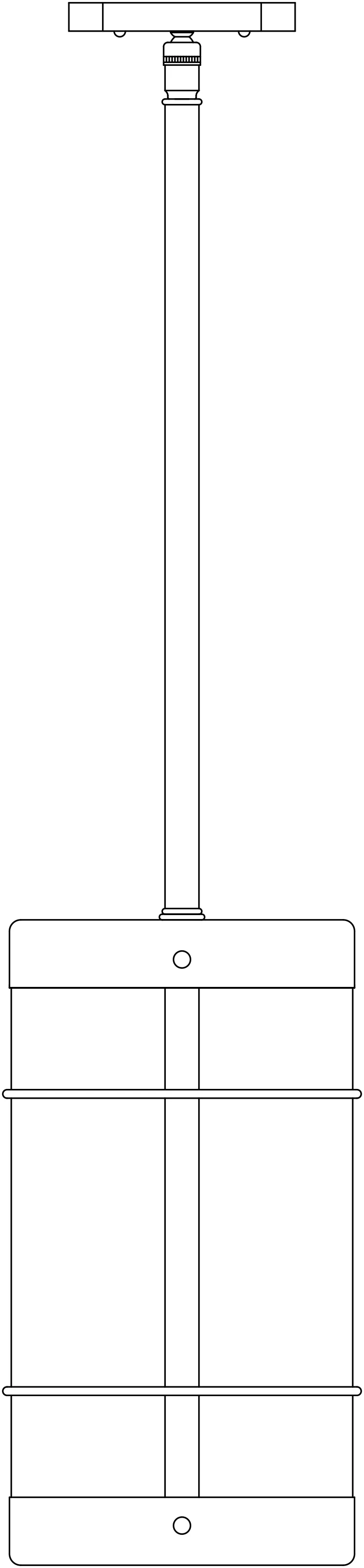 11" Valencia Stem Mount Pendant - No Roof