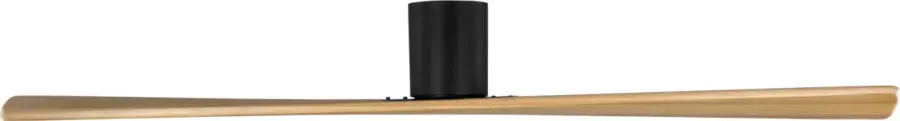 Plank Smart 72" Hugger Ceiling Fan in Midnight Black with Natural Honey Blades - Image 2