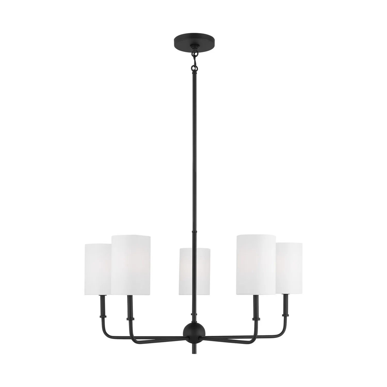 Foxdale 5-Light LED Chandelier in Midnight Black