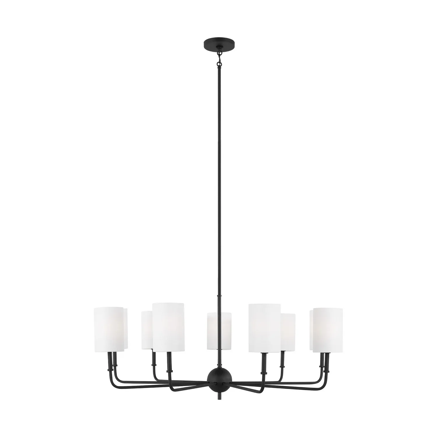 Foxdale 9-Light LED Chandelier in Midnight Black