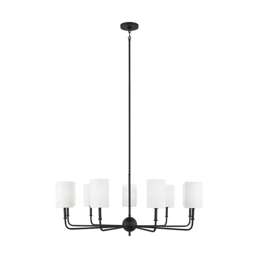 Foxdale 9-Light LED Chandelier in Midnight Black