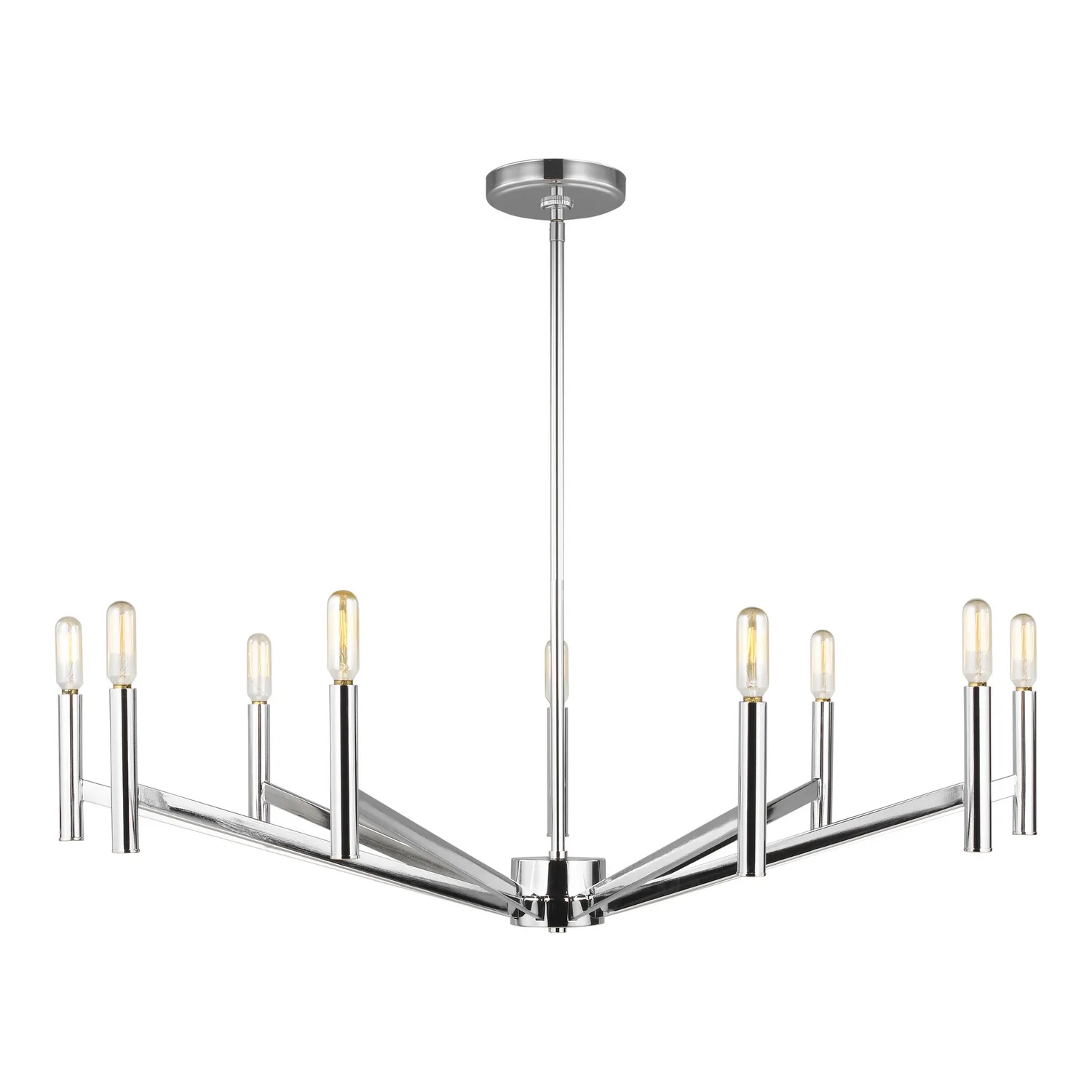 Vector Nine Light Chandelier in Chrome