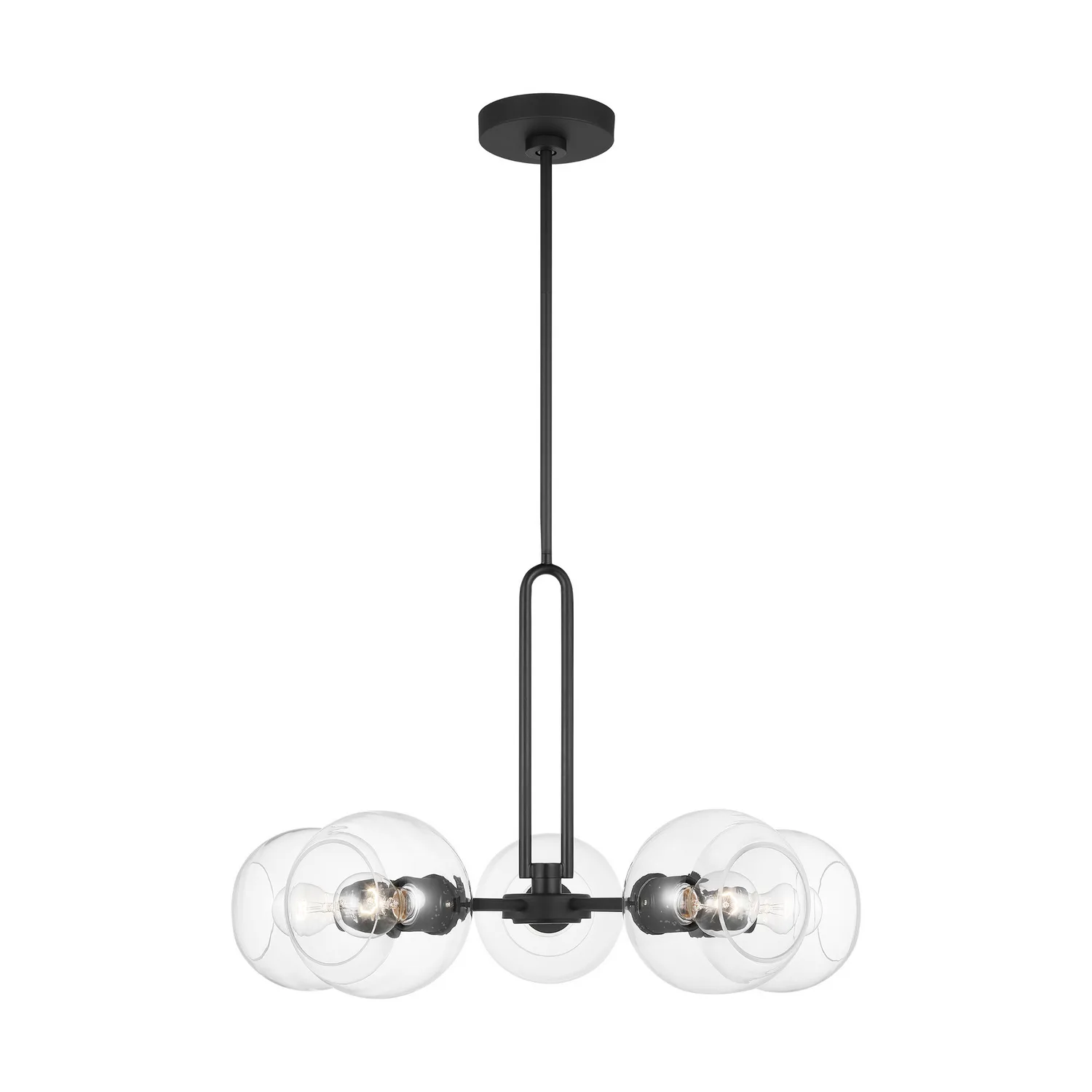Codyn Five Light Chandelier in Midnight Black