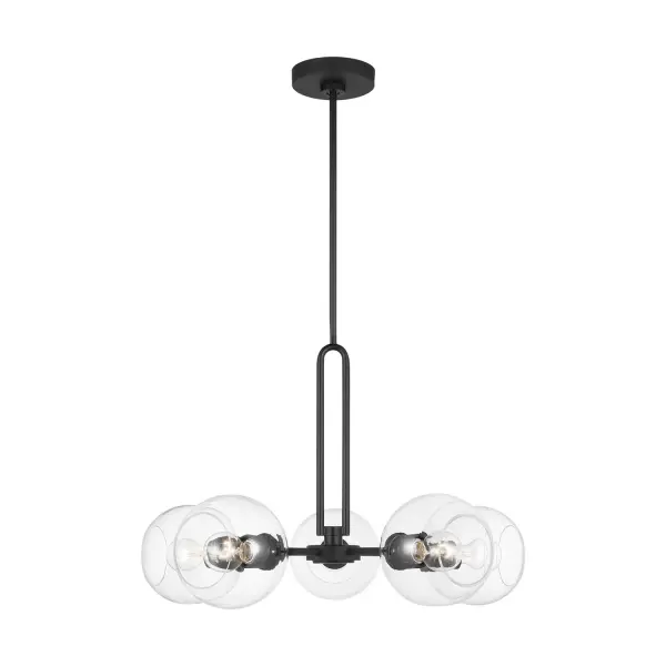 Codyn Five Light Chandelier in Midnight Black