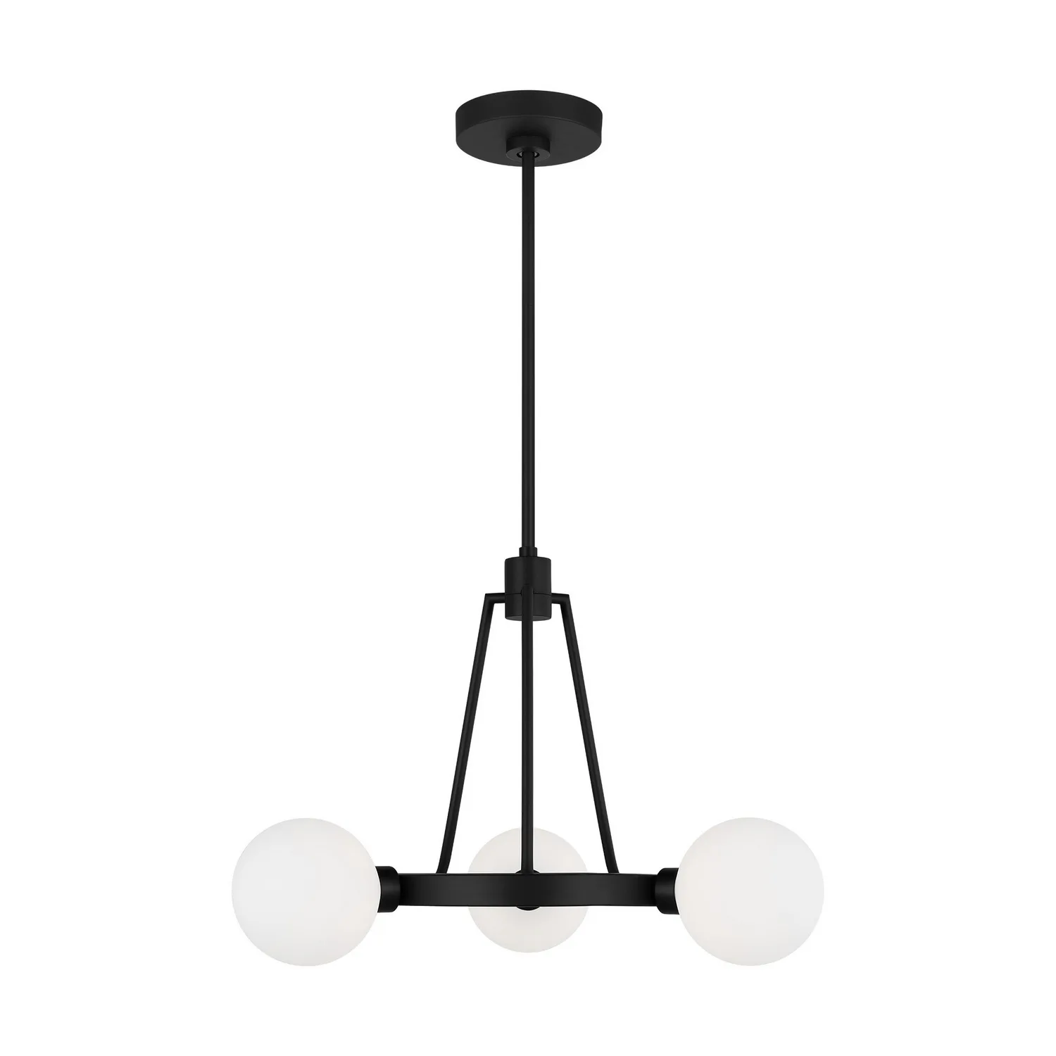 Clybourn Three Light Chandelier in Midnight Black