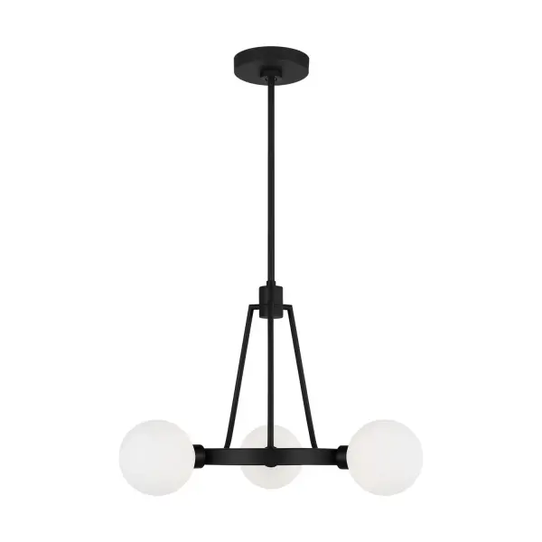 Clybourn Three Light Chandelier in Midnight Black