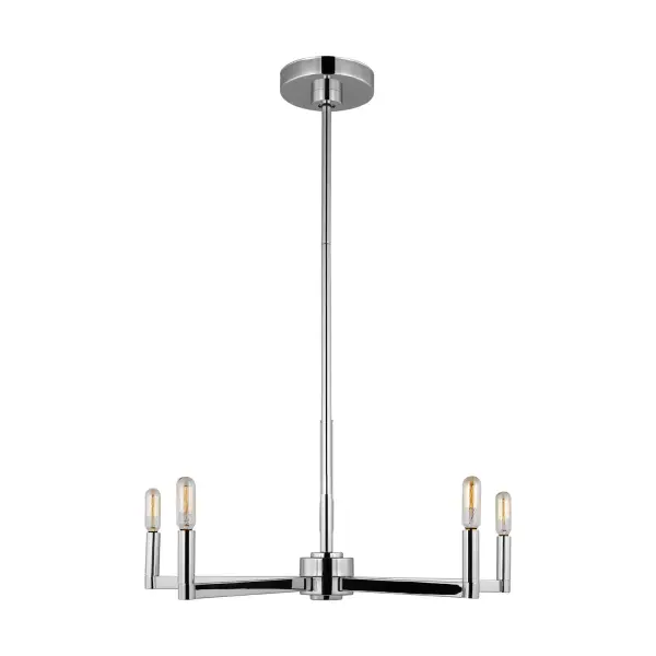 The Fullton chandelier combines minimalist aesthetics with energy-efficient LED technology. Its geometric mix of rectangular and round frames creates subtle visual interest while maintaining clean lines. Perfect for modern spaces seeking understated elegance.