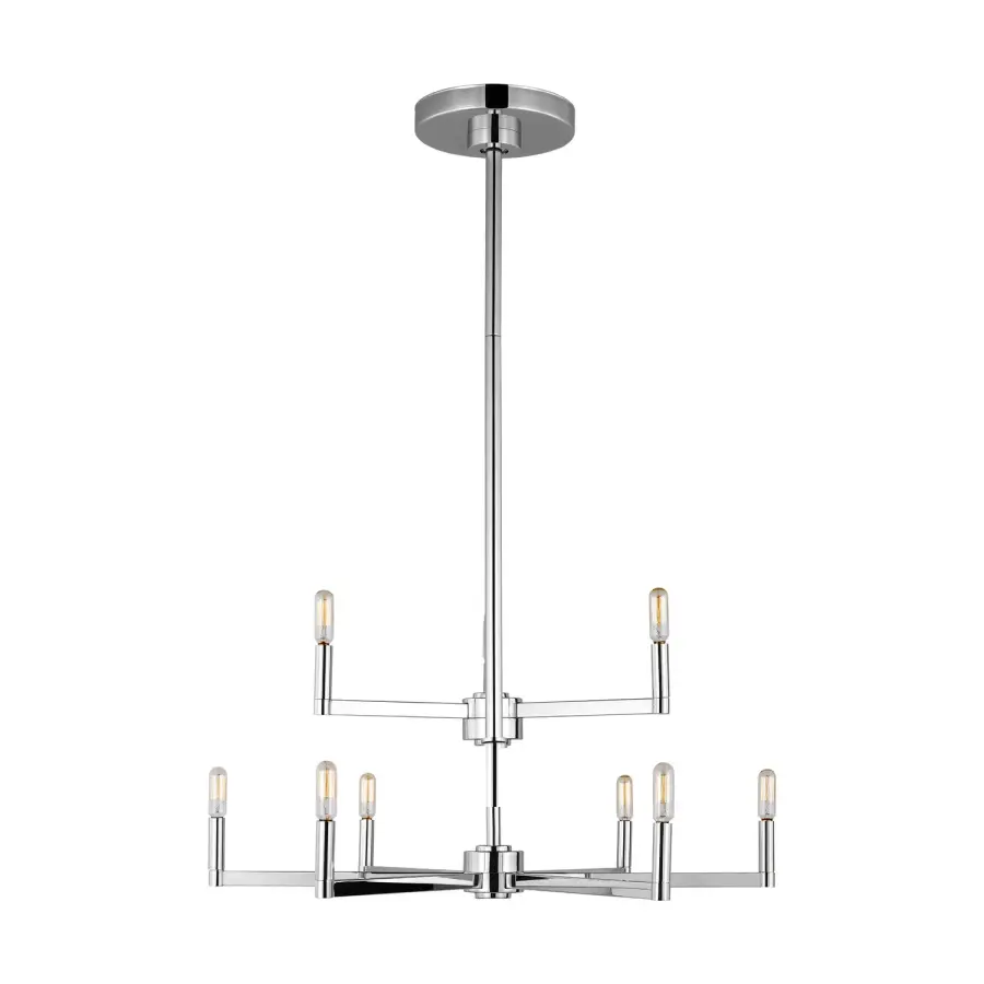 Fullton 9-Light LED Chandelier in Chrome