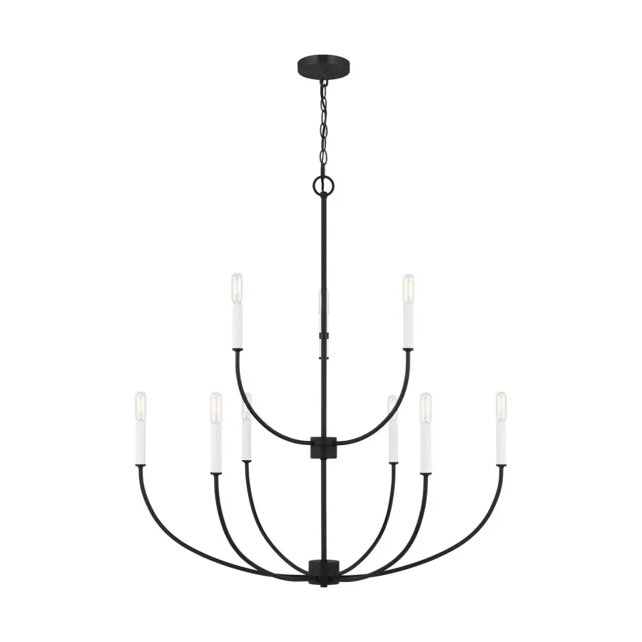 Greenwich LED Chandelier in Midnight Black
