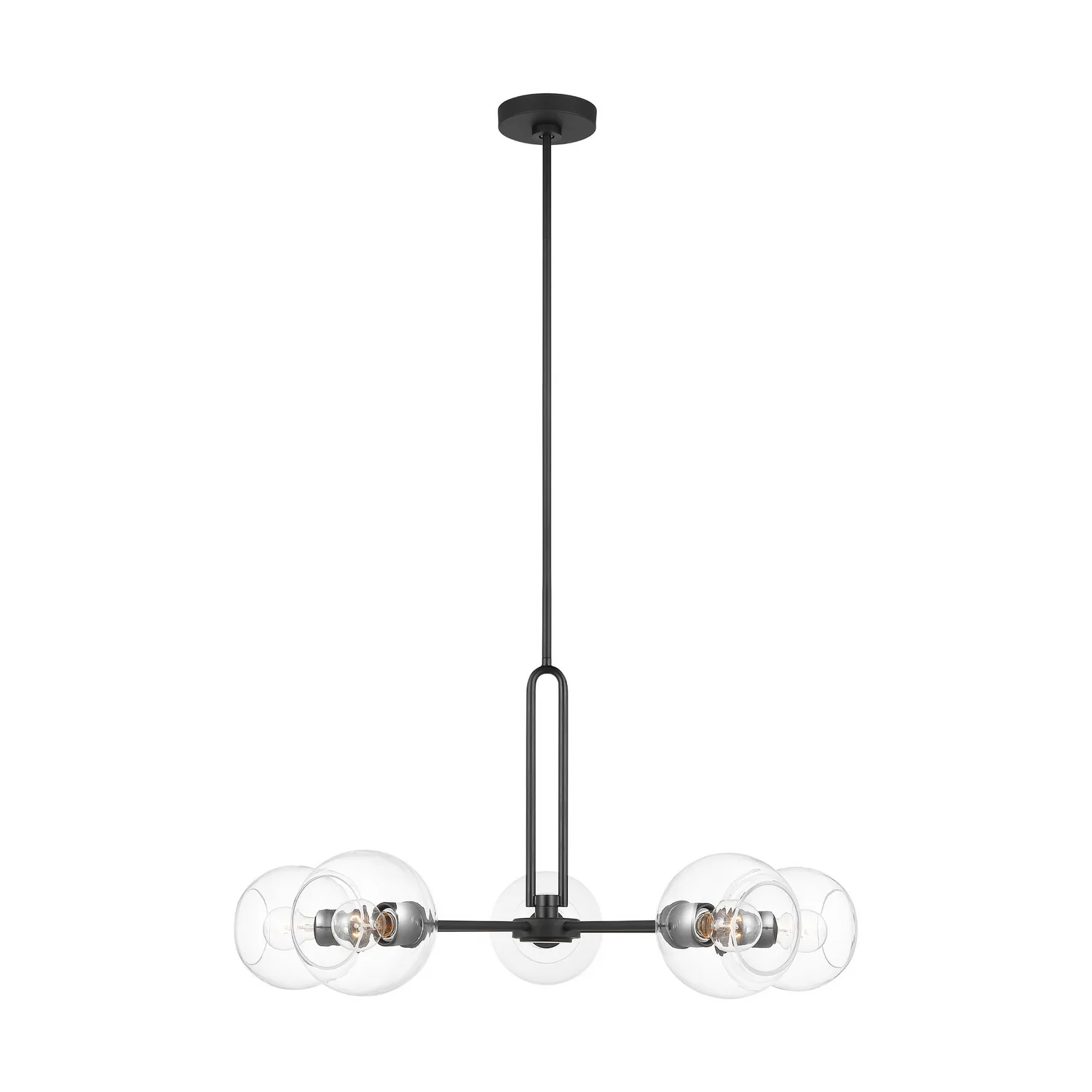 Codyn Five Light Chandelier in Midnight Black
