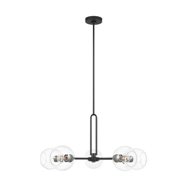 Codyn Five Light Chandelier in Midnight Black