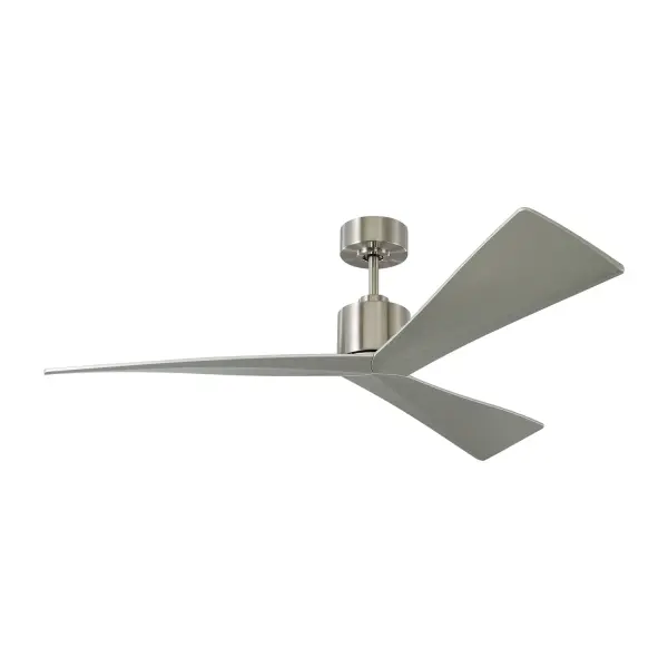 The Adler 52 redefines ceiling fan design with three uniquely carved, sloped blades and a sleek brushed steel finish. Its DC motor delivers exceptional airflow (4365 CFM) with outstanding energy efficiency, while the 6-speed handheld remote offers precise control.