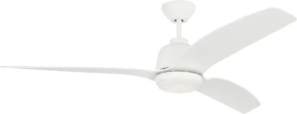 The Avila Coastal combines modern aerodynamic design with practical outdoor durability. Its 60-inch span delivers powerful airflow while integrated LED lighting provides ambient illumination, perfect for coastal-inspired spaces.