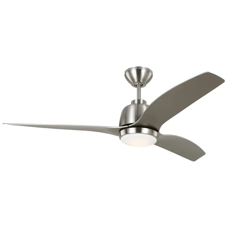 Avila 54" LED Ceiling Fan in Brushed Steel