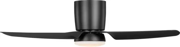 The Colgin 44" Hugger combines sleek modern design with practical functionality. Its flush-mount design makes it ideal for rooms with low ceilings, while the damp rating allows versatile indoor-outdoor use.