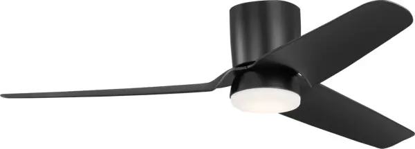 The Colgin 56" Hugger combines sleek modern design with practical functionality. Its flush-mount design makes it ideal for rooms with low ceilings, while the damp rating allows versatile indoor-outdoor use.