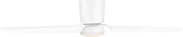 The Colgin 56" Hugger combines sleek modern design with practical functionality. Designed by Drew & Jonathan for Visual Comfort, this flush-mount fan delivers powerful airflow and ambient LED lighting while saving ceiling space. - alternate view
