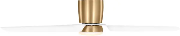 The Colgin 56" Hugger combines Drew & Jonathan's refined design aesthetic with powerful airflow and integrated LED lighting. Its flush-mount design makes it ideal for rooms with low ceilings while the damp rating allows versatile indoor-outdoor use.
