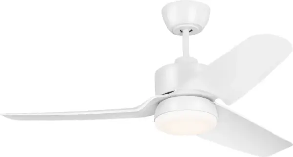 The Colgin 44" LED fan from Drew & Jonathan's debut collection combines powerful airflow with ambient lighting in a clean, modern design. Damp-rated for versatility, it works beautifully indoors or on covered patios. - alternate view