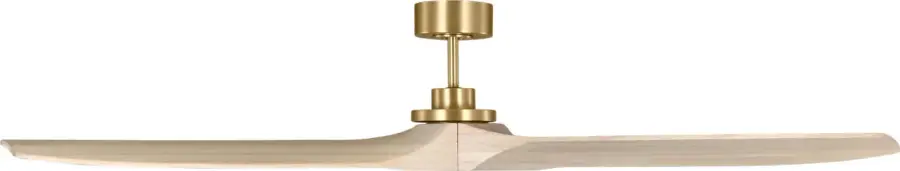 Collins Smart 70" Ceiling Fan in Burnished Brass with Washed White Oak Blades - Image 1