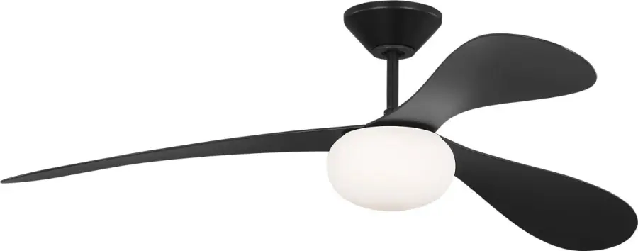 Drape Smart 58" LED Ceiling Fan in Midnight Black - Image 1