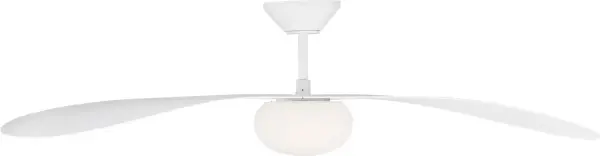 The Drape Smart 58" fan by Peter Bristol features ultra-thin blades with a soft, draped silhouette and concealed motor for a streamlined look. Damp-rated for versatile indoor/outdoor use with smart app control. - alternate view