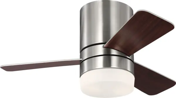 The Era 32" Hugger combines clean contemporary lines with practical functionality for rooms with ceiling height constraints. Its flush mount design maximizes headroom while the integrated LED light kit and reversible blades offer versatility. - alternate view