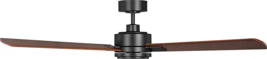 Harris Smart 56" LED Ceiling Fan in Midnight Black with Dark Walnut Blades - Image 2