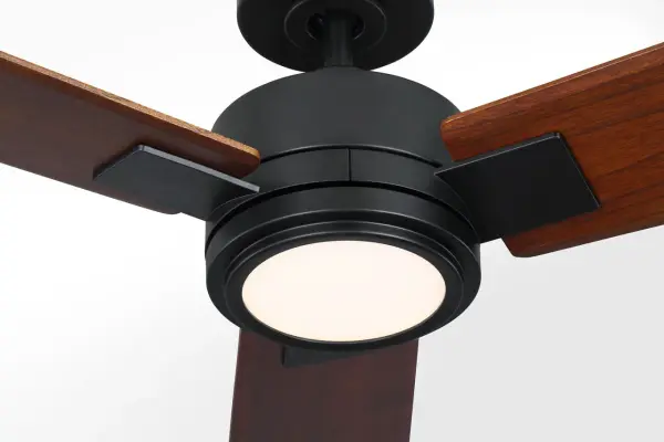 Harris Smart 56" LED Ceiling Fan in Midnight Black with Dark Walnut Blades - Image 3